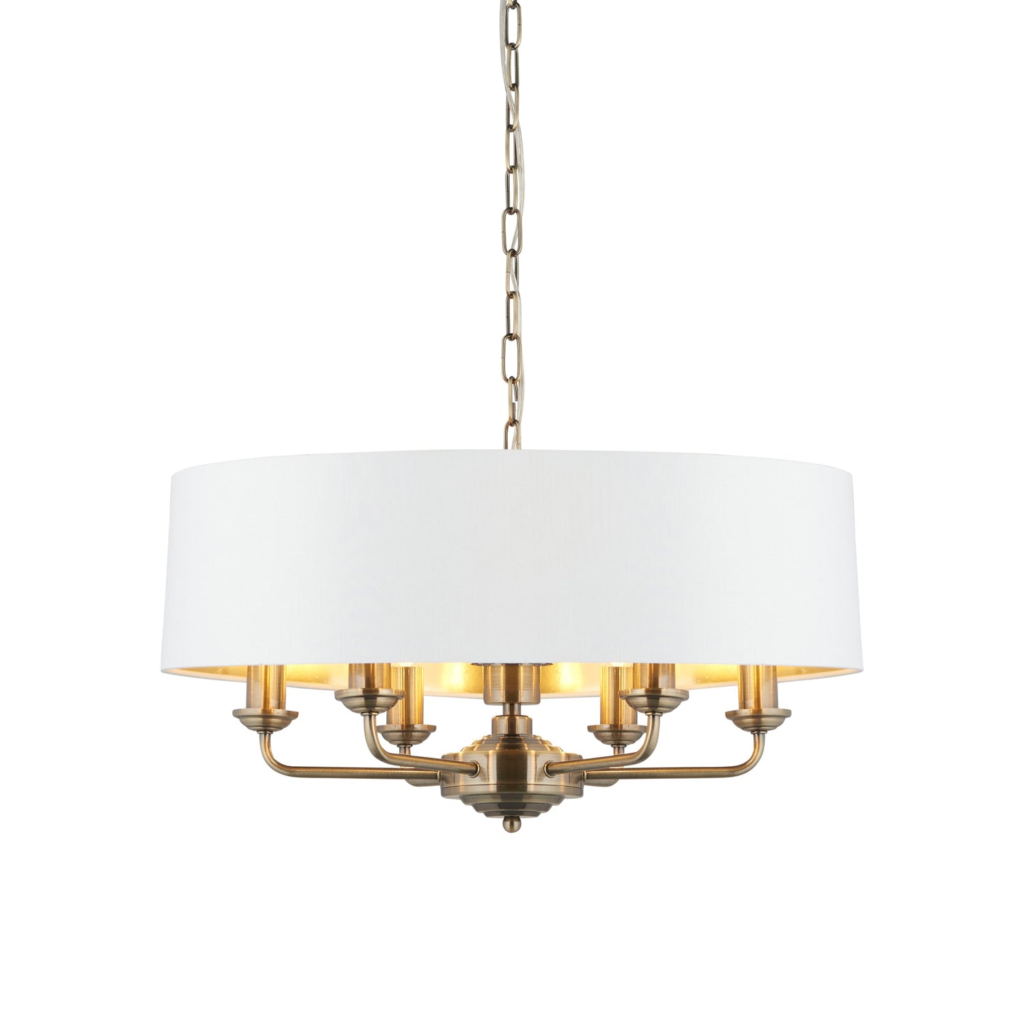 Charlotte 6 Pendant Light Antique Brass 350-1740mm