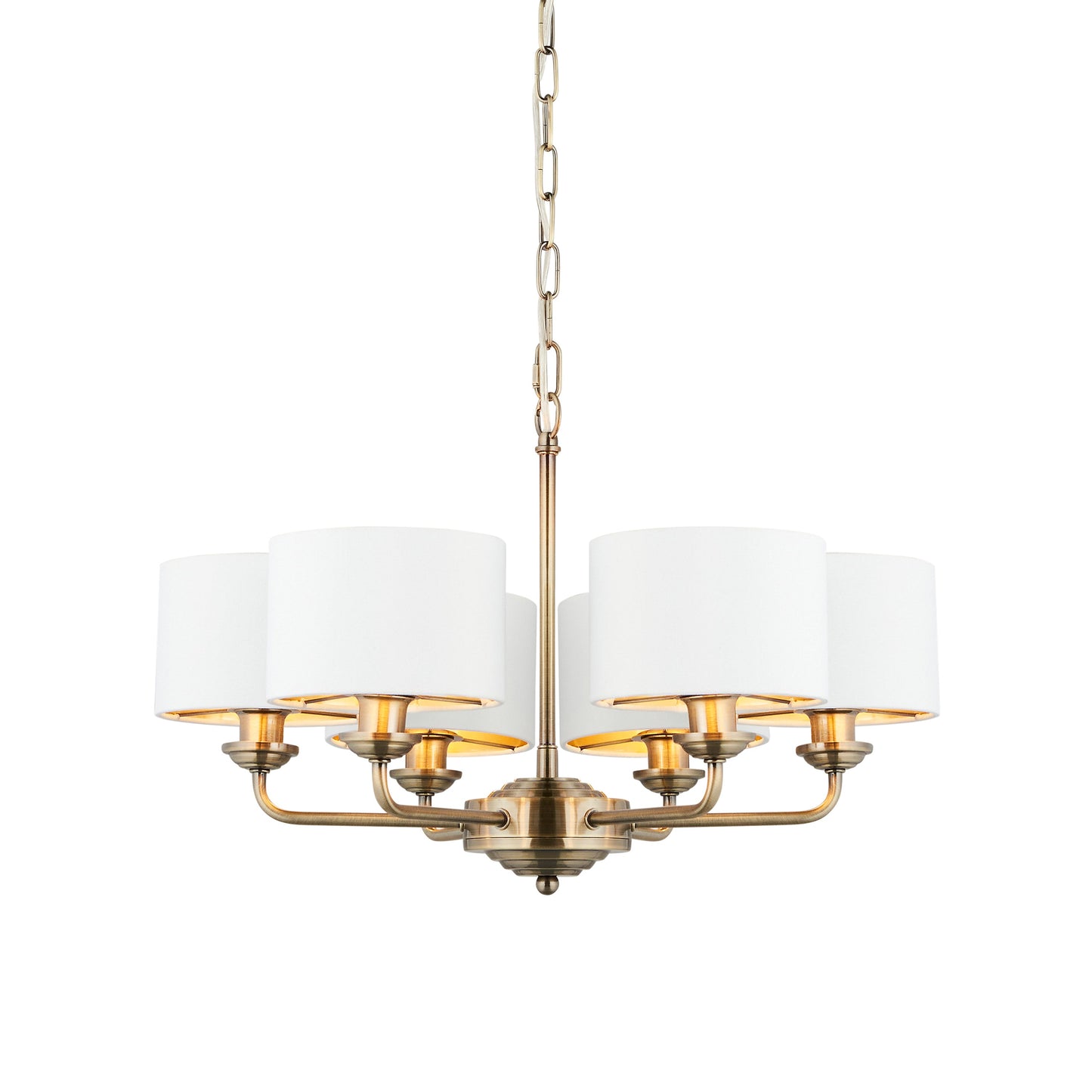 Charlotte 6 Pendant Light Antique Brass 500-1855mm