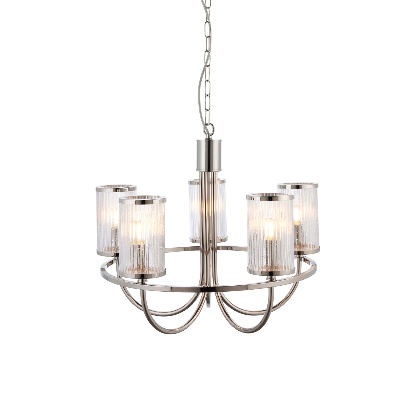 Chalmette 5 Pendant Light Bright Nickel