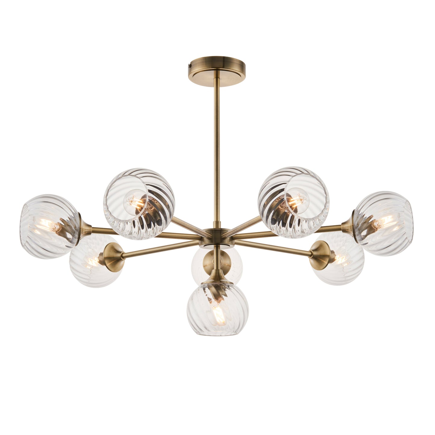 Albany 8 Pendant Light Antique Brass