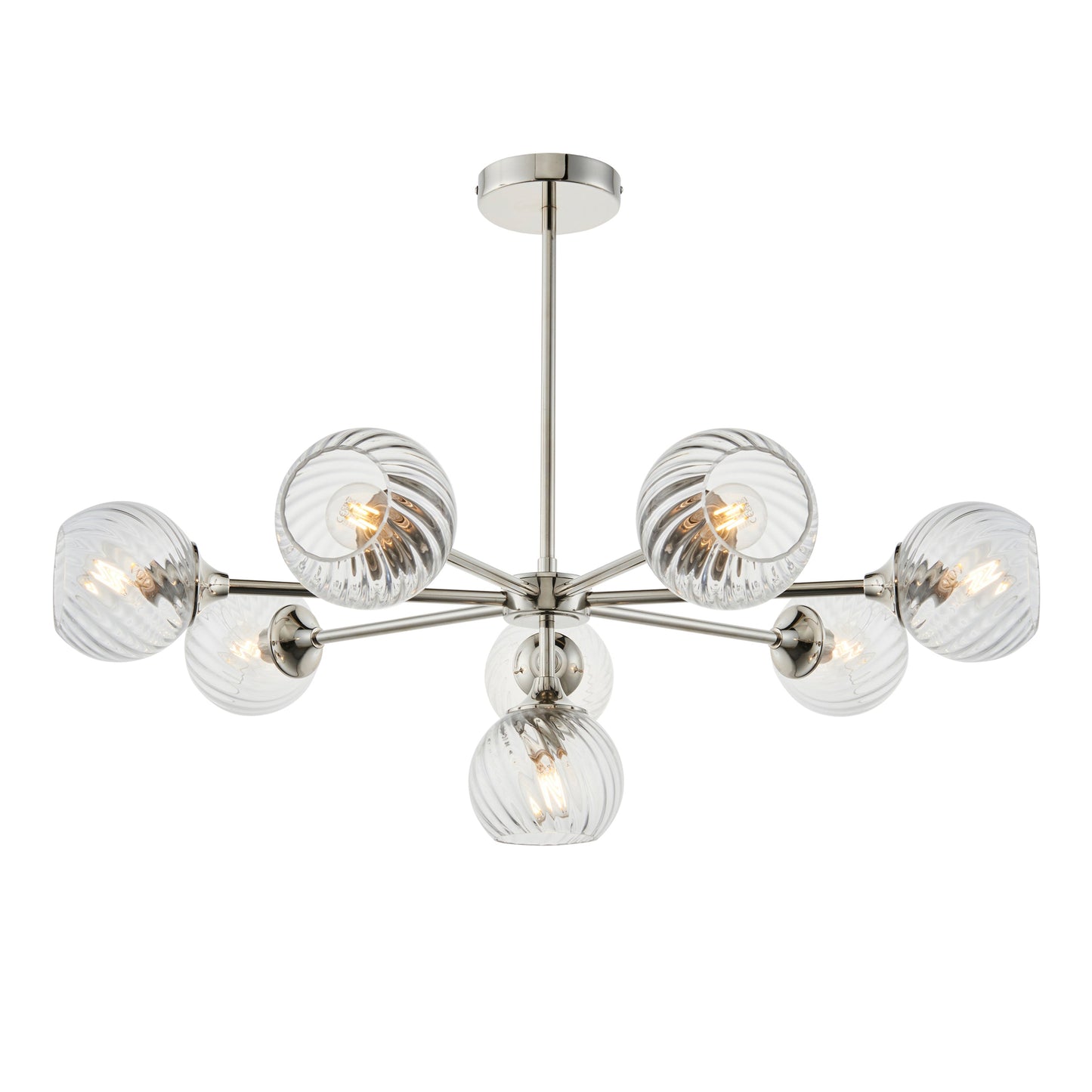 Albany 8 Pendant Light Bright Nickel