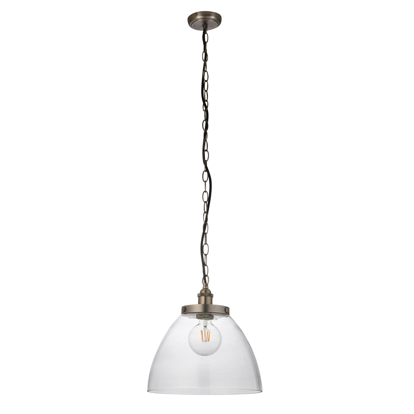 Carlton Grand 1 Pendant Light Brushed Silver