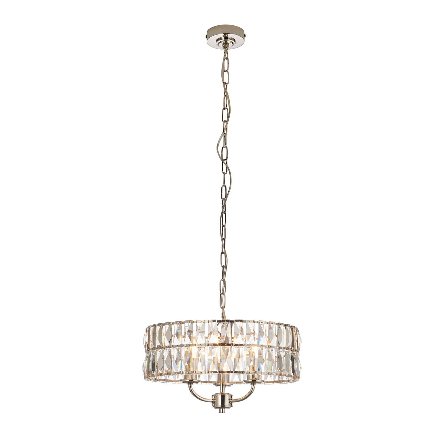 Bellville 3 Pendant Light Bright Nickel