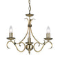 Aragon 3 Pendant Light Antique Brass