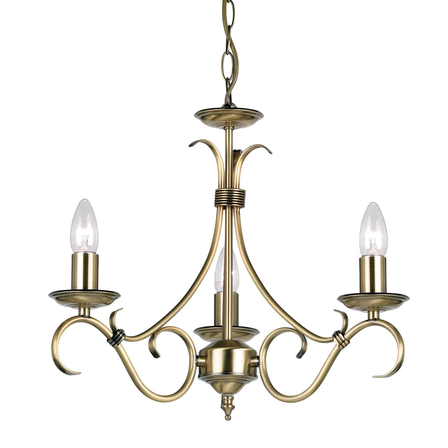 Aragon 3 Pendant Light Antique Brass