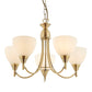 Aldora 5 Pendant Light Antique Brass