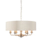 Charlotte 6 Pendant Light Chrome & Natural