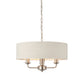 Charlotte 3 Pendant Lght Chrome&Natural 350-1200mm