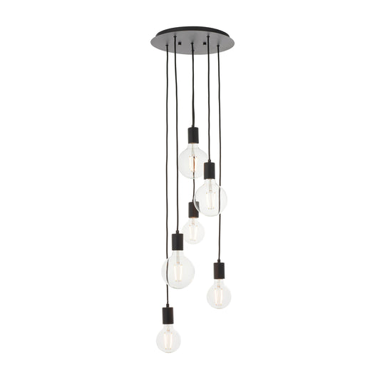 Iowa 6 Pendant Light Matt Black