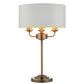 Charlotte 3 Table Lamp Antique Brass