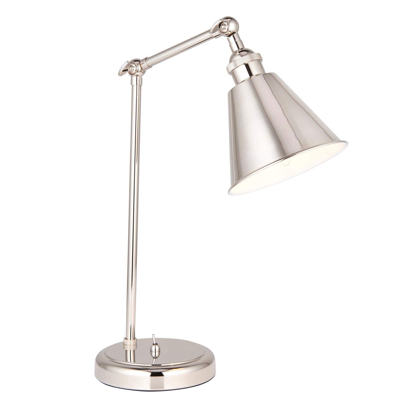 Candler Task Table Lamp Bright Nickel