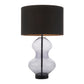 Cullen Shaped Table Lamp Clear Glass Black