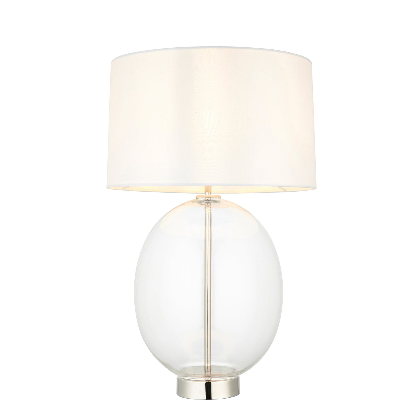 Cullen Oval Table Lamp Bright Nickel