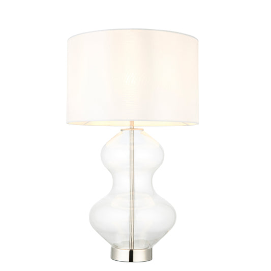 Cullen Shaped Table Lamp Bright Nickel