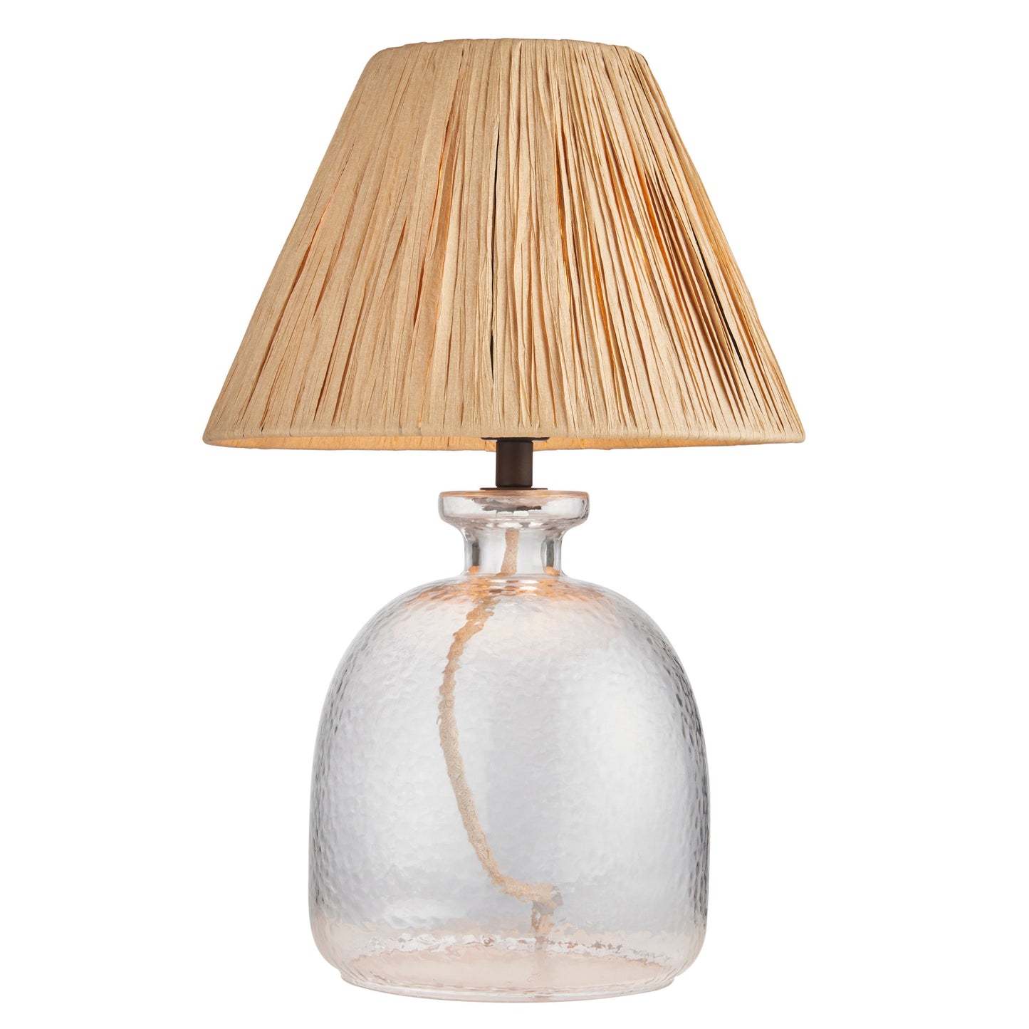 Emerson Table Lamp Clear / Natural Raffia