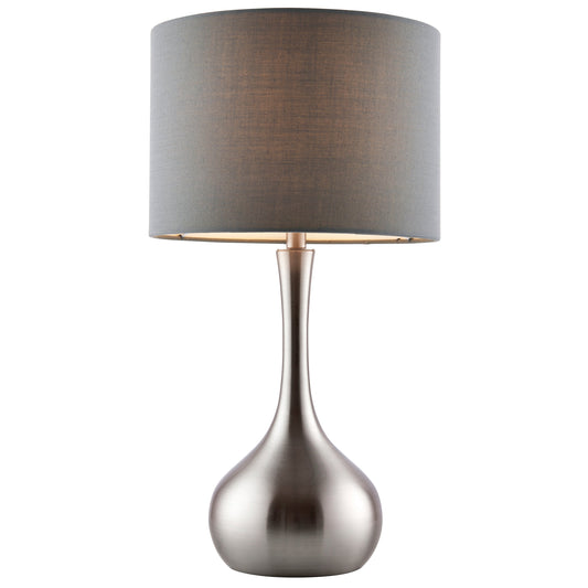 Grove Table Lamp Nickel & Dark Grey