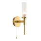 Hudson Bathroom 1 Wall Light Brass