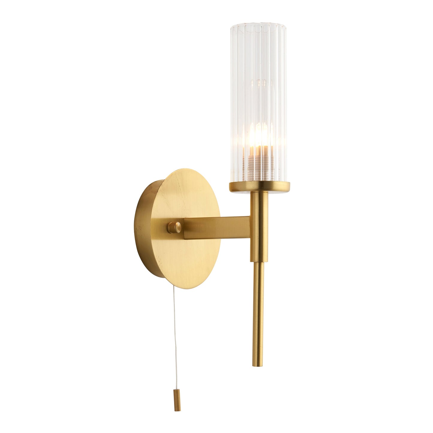 Hudson Bathroom 1 Wall Light Brass