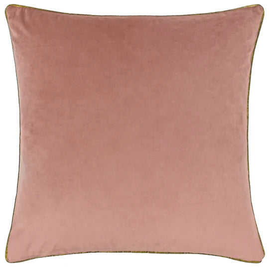 Meridian Velvet Cushion Blush/Gold