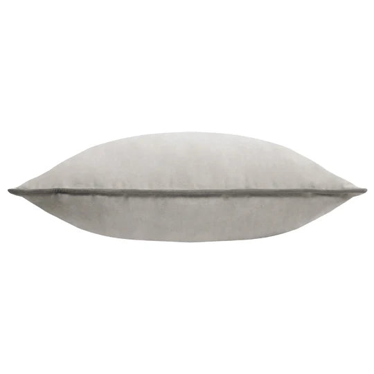 Meridian Velvet Cushion Dove/Charcoal