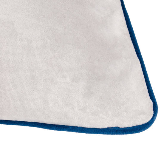 Meridian Velvet Cushion Silver/Navy