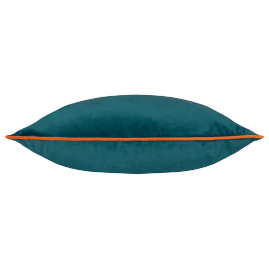 Meridian Velvet Cushion Teal/Tiger