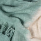 Furn Mizu Dip Dye Fringed Throw Eucalyptus