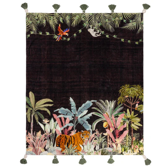 Wylder Midnight Jungle Throw Noir