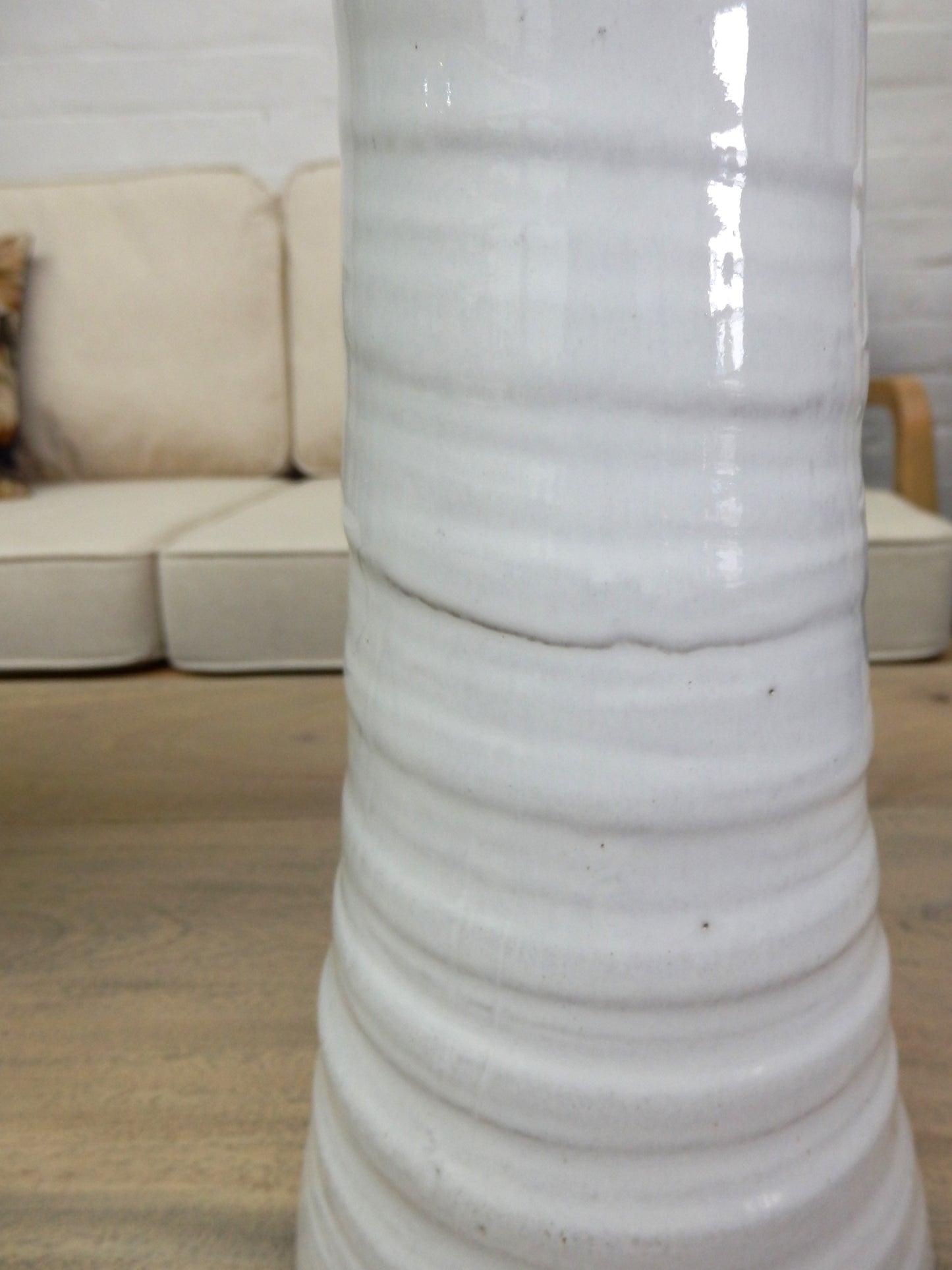 Large Stem Vase - White