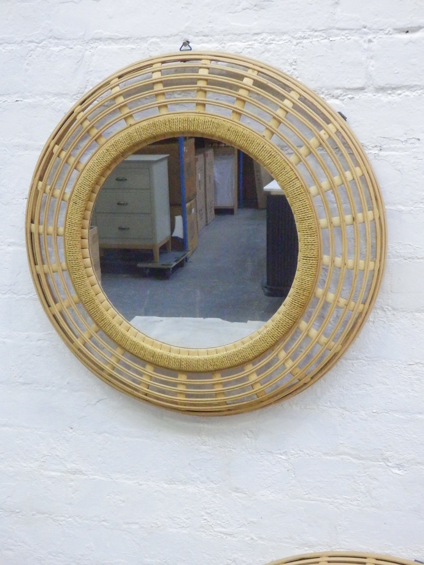 Set of Two Rattan Mirrors