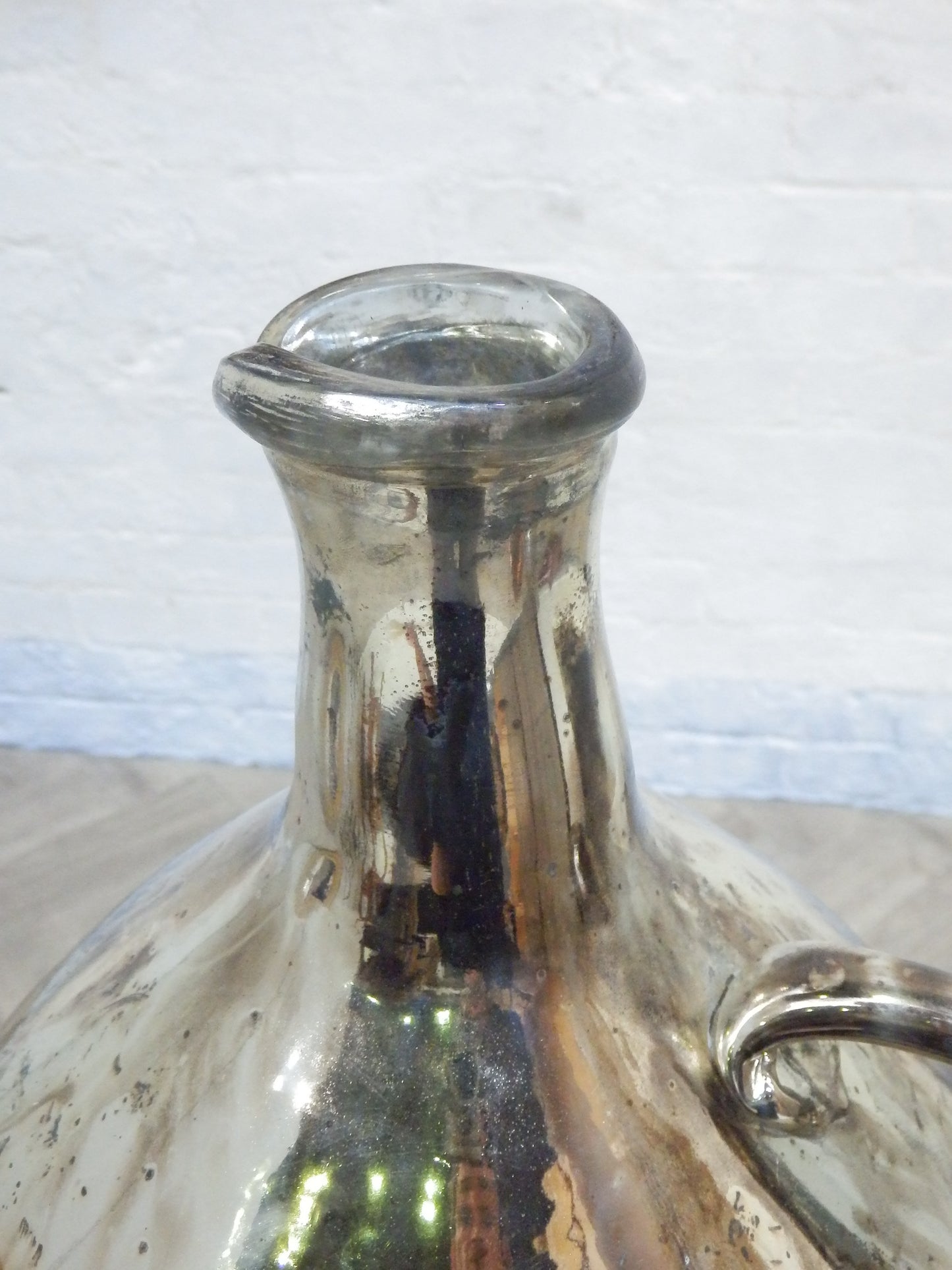 Large Flask Vase- Silver