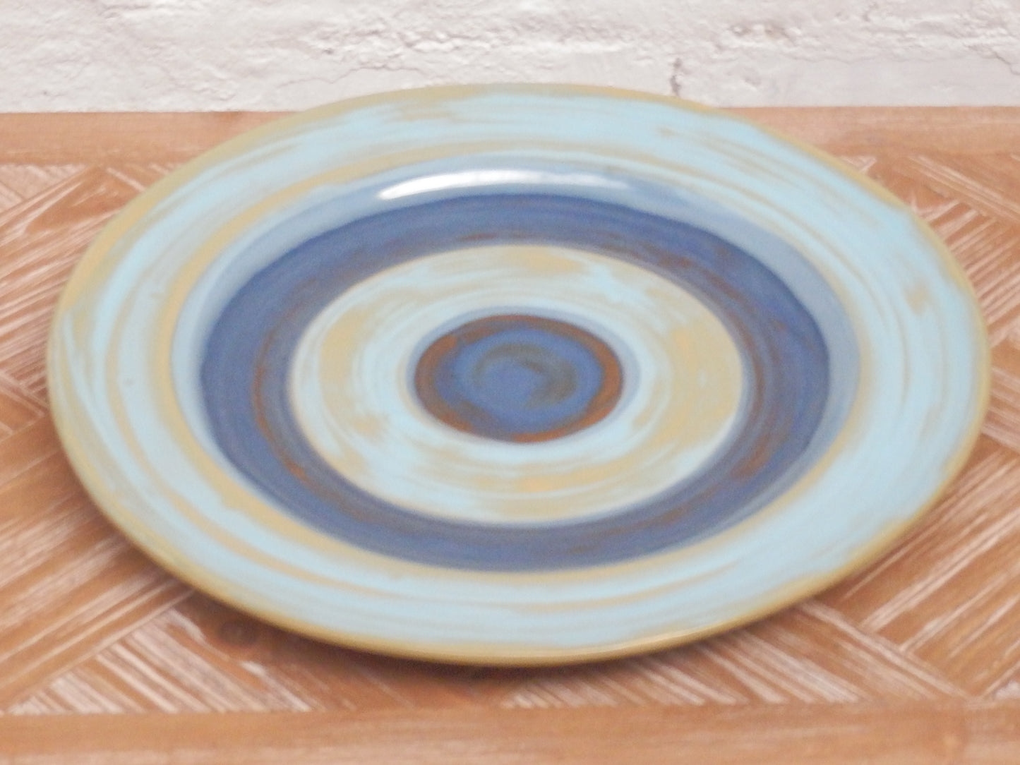 Large Blue Rings Plate