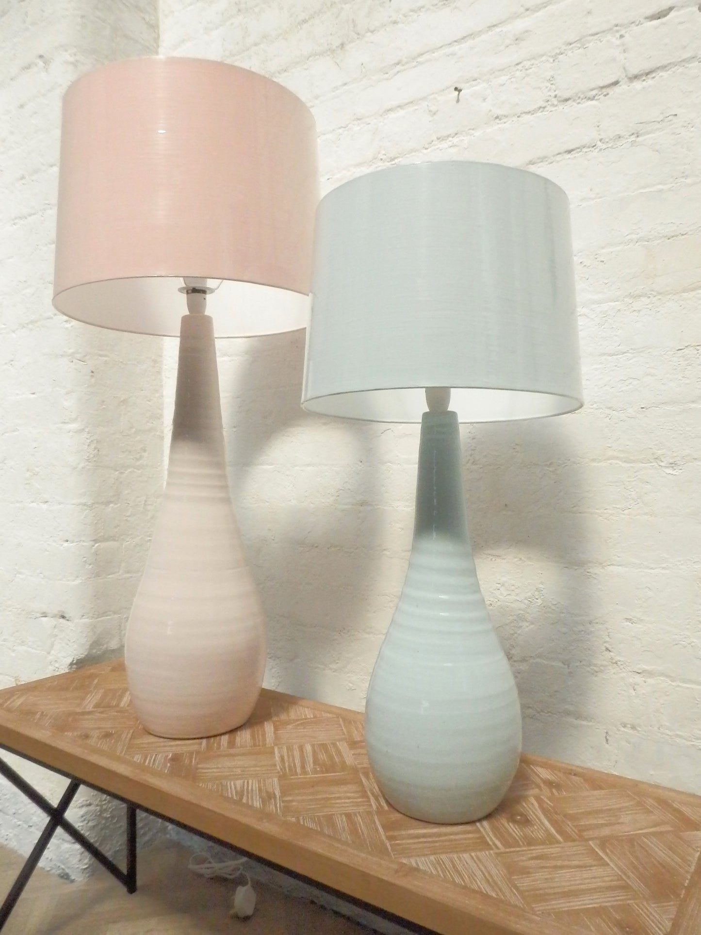 Large Teardrop Lamp- Pastel Pink