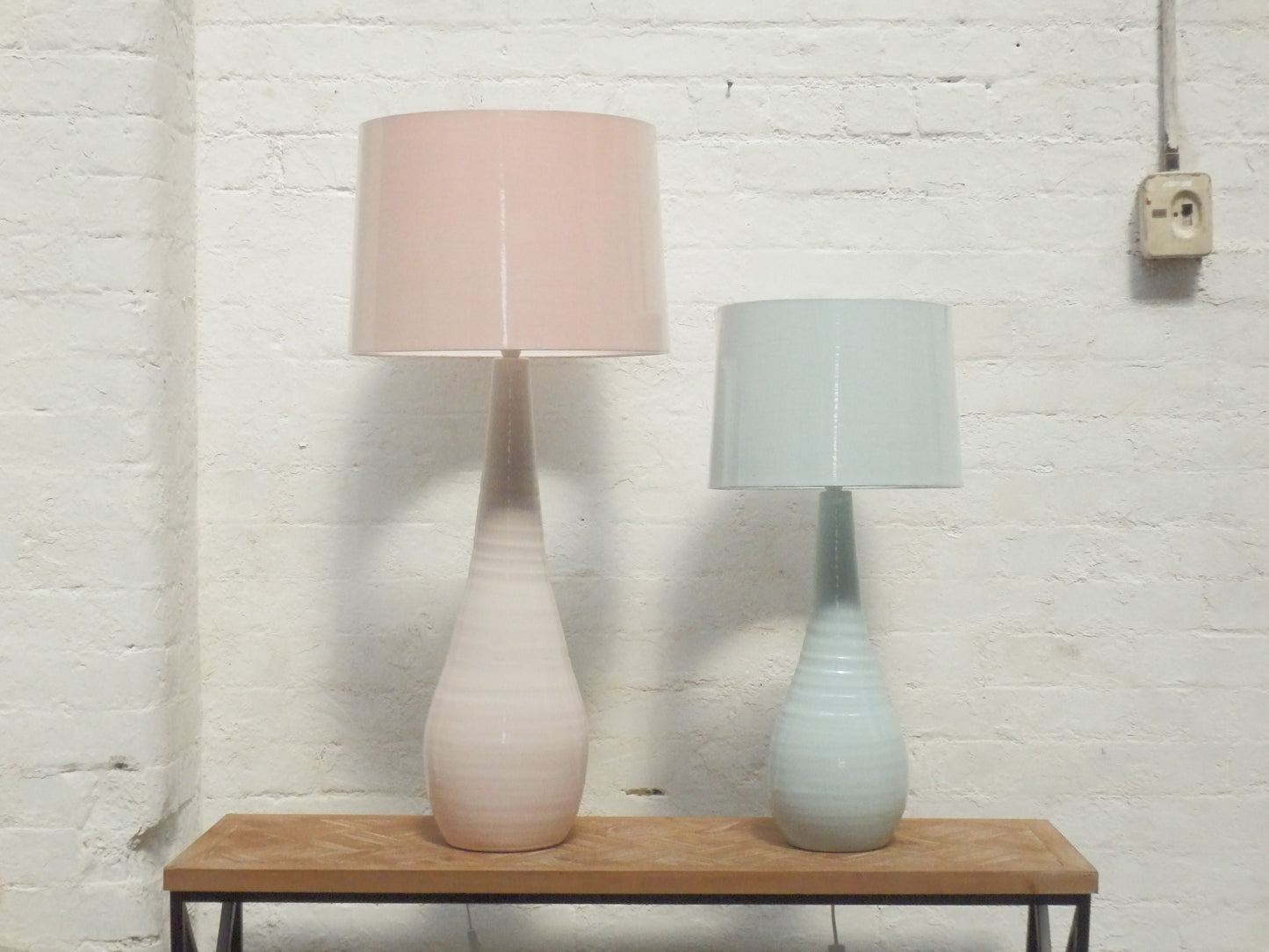 Large Teardrop Lamp- Pastel Pink