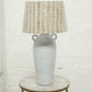 Handled White Table Lamp