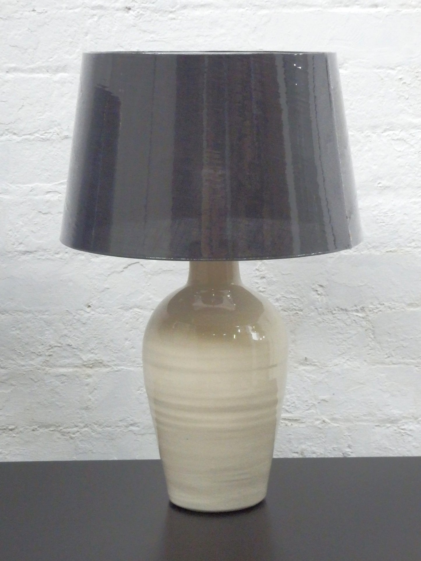 Pastel Beige Match Head Lamp with black shade