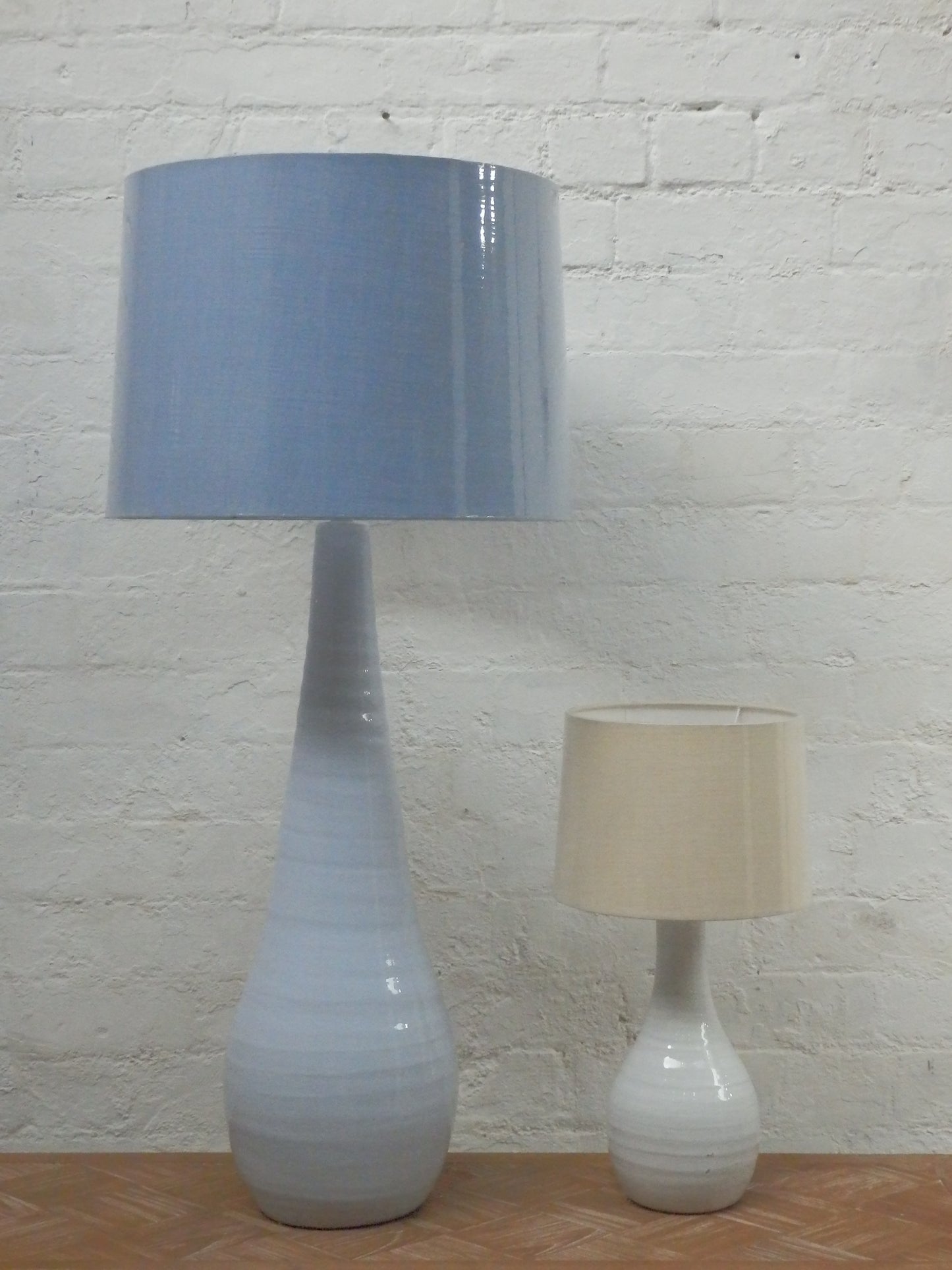 Large Teardrop Lamp- Pastel Blue