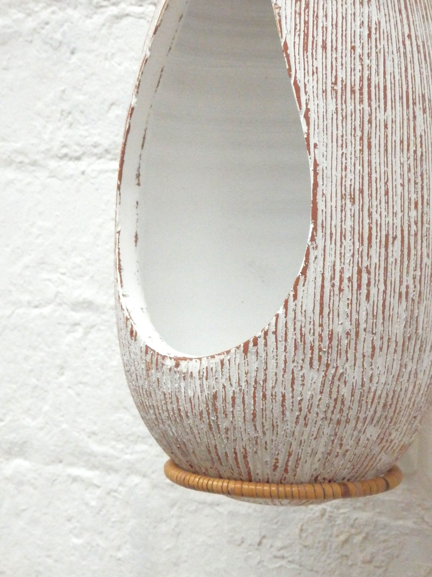 Whitewash Earthenware Wall Candleholder