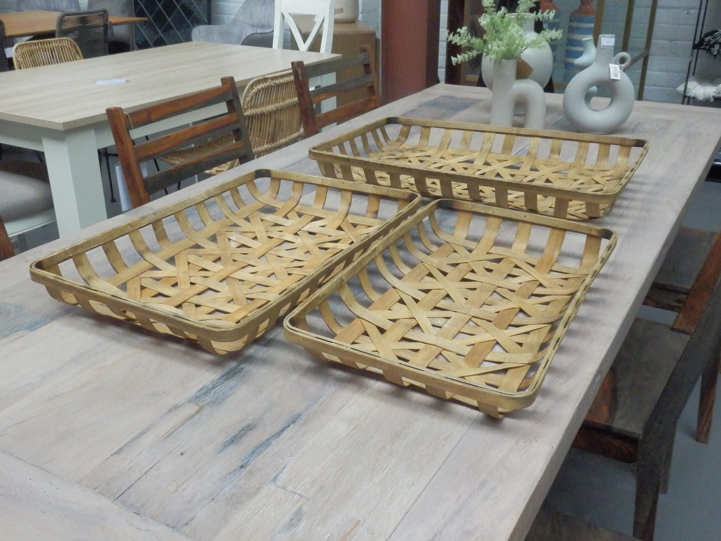 Set of Three Rectangular Trays