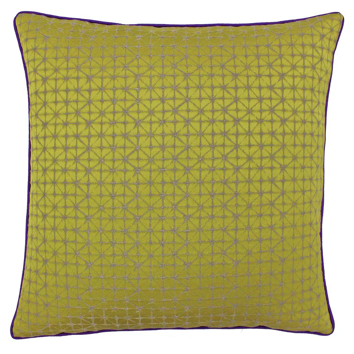 Pimlico Jacquard Cushion Gold/Purple