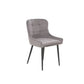 Furniture Village Set of 2 Kos Velvet Dining Chair - Granite