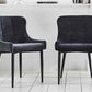 Furniture Village Set of 2 Kos Velvet Dining Chair - Black