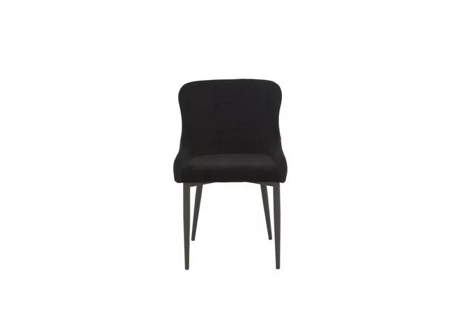 Furniture Village Set of 2 Kos Velvet Dining Chair - Black