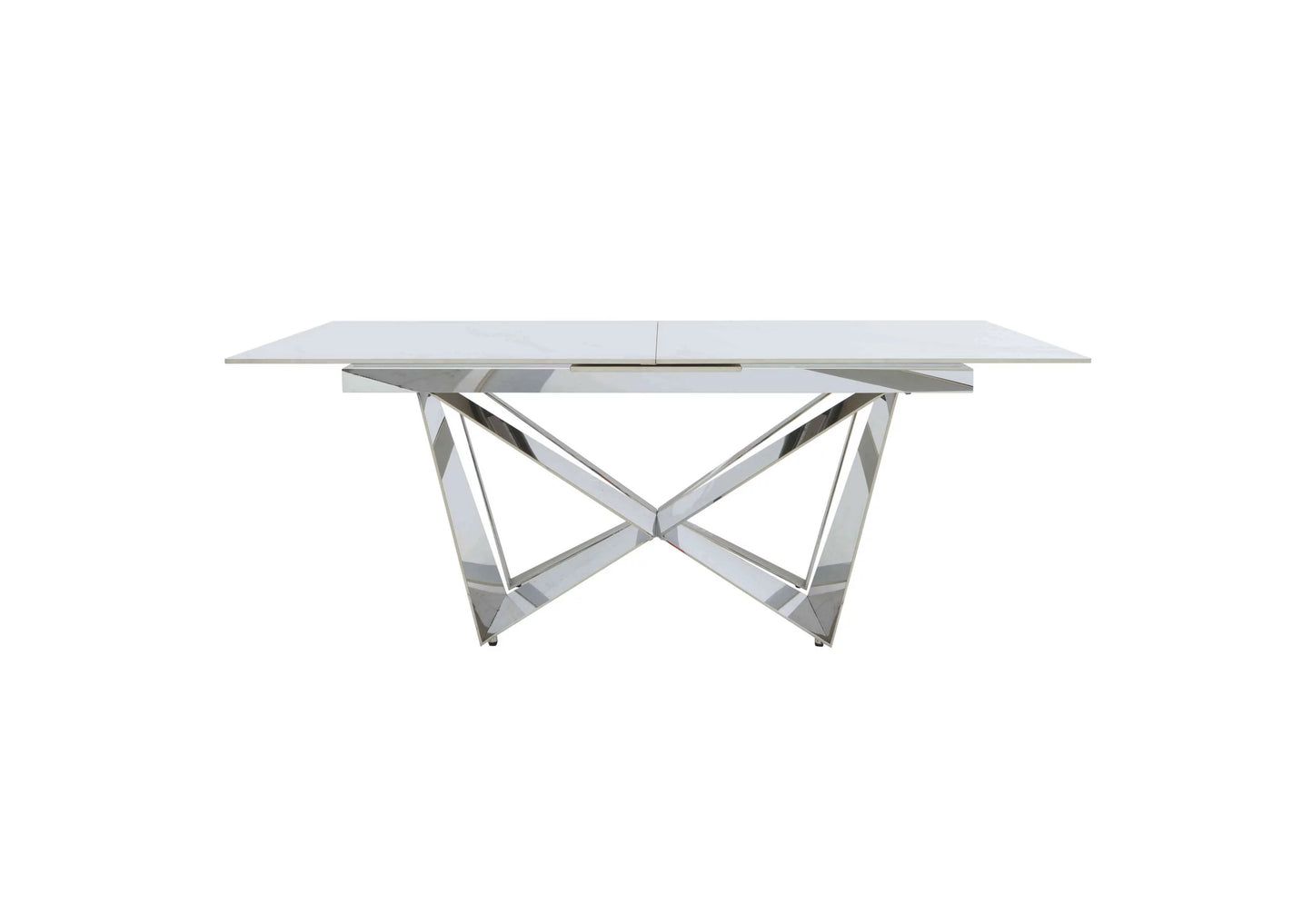 Furniture Village Marvel Chrome Extending Dining Table- Large