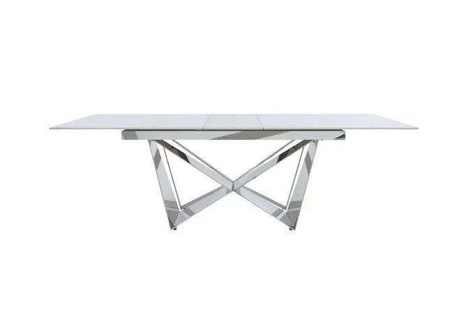 Furniture Village Marvel Chrome Extending Dining Table- Large