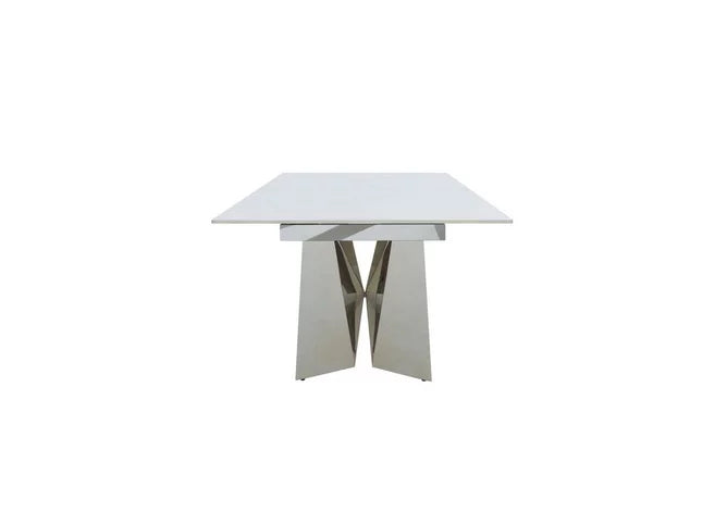 Furniture Village Marvel Chrome Extending Dining Table- Large