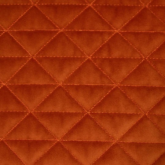 Quartz Quilted Cushion Jaffa Orange/Teal