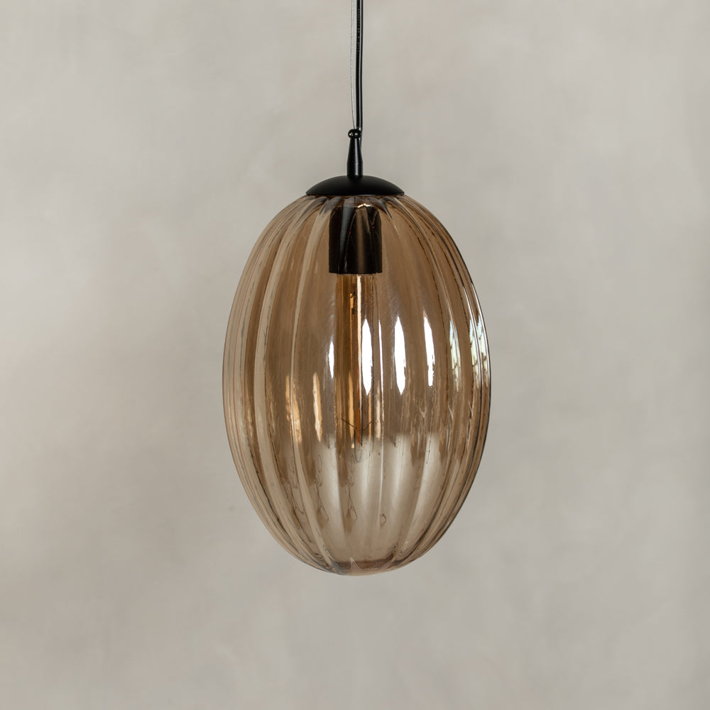 Motta Living Ribbed Glass Drop Pendant Light