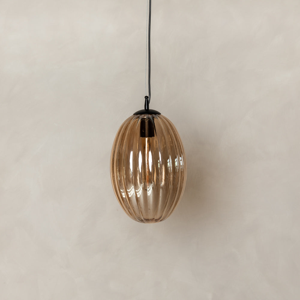 Motta Living Ribbed Glass Drop Pendant Light