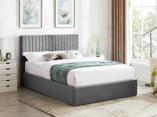 Bowden Smoked Grey Ottoman Bed